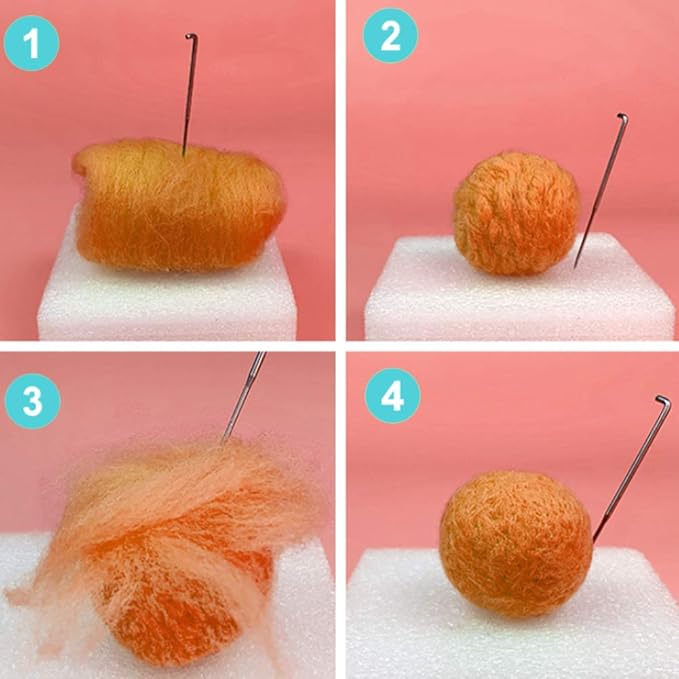 3.53oz Wool Roving, Wool Felting Supplies, Pure Wools, Chunky Yarn, Spinning Wool Roving for Needle Felting Wet Felting DIY Hand Spinning (Light Coffee)