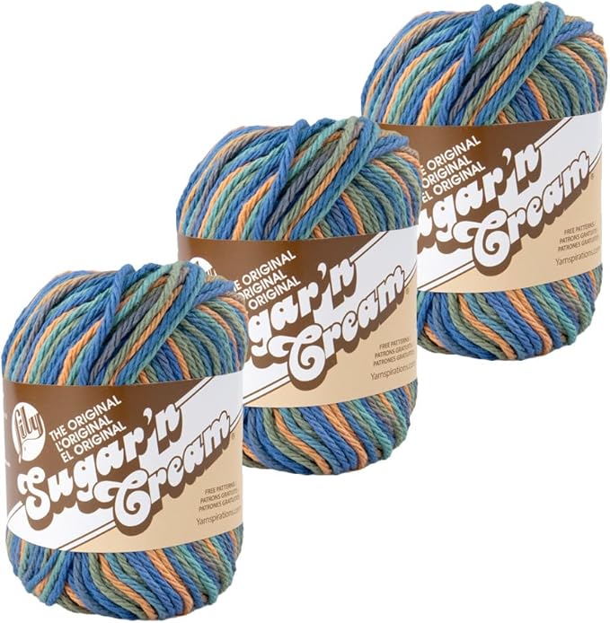 3 Pack 100% Cotton Yarn - Size 4 Medium Weight - Perfect for Crafting, Clothing, Accessories and More!