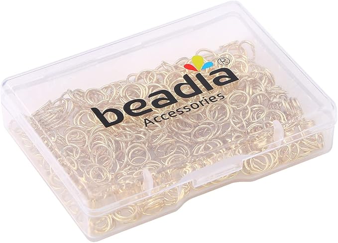 14K Gold Plated Jump Rings Non Tarnish 6mm 400pcs for Jewelry Making Findings