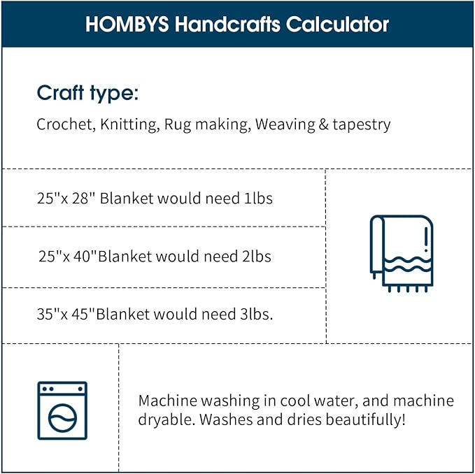 HOMBYS Chunky Tie Dye Mix Chenille Yarn for Hand Knitting, Super Bulky Jumbo Yarn for Crocheting, 3/4" Thick Soft Plush Yarn for Blankets, 8 Skein Pack (26 yds / 7.5 oz Each) Blue