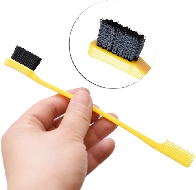 Crochet Hook for Hair Tool Set with 2 Pcs Crochet Needle, 1 Edge Brush, 1 Pointed Comb, 1 Teasing Brush and 2 Pcs Alligator Hair Clips for Hair Braid Extensions