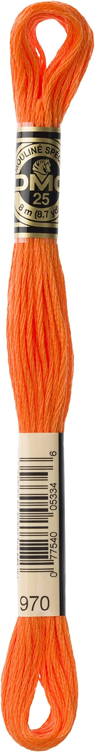 DMC 6-Strand Embroidery Cotton Floss, Light Pumpkin