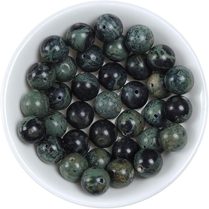 8mm Natural New Kambaba Jasper Gemstone Round Loose Beads Crystal Stone Bracelet Necklace Accessories Crafts for Jewelry Making DIY,1 Strand 15"