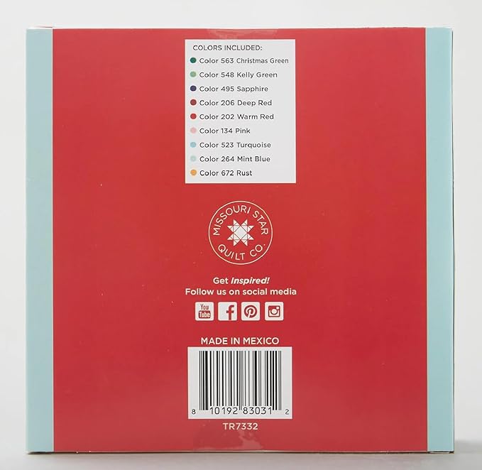 Missouri Star Holly Jolly Ornaments Perle Cotton Floss Pack – Premium Embroidery Thread Set for Hand Stitching, Appliqué & Holiday Quilting Projects