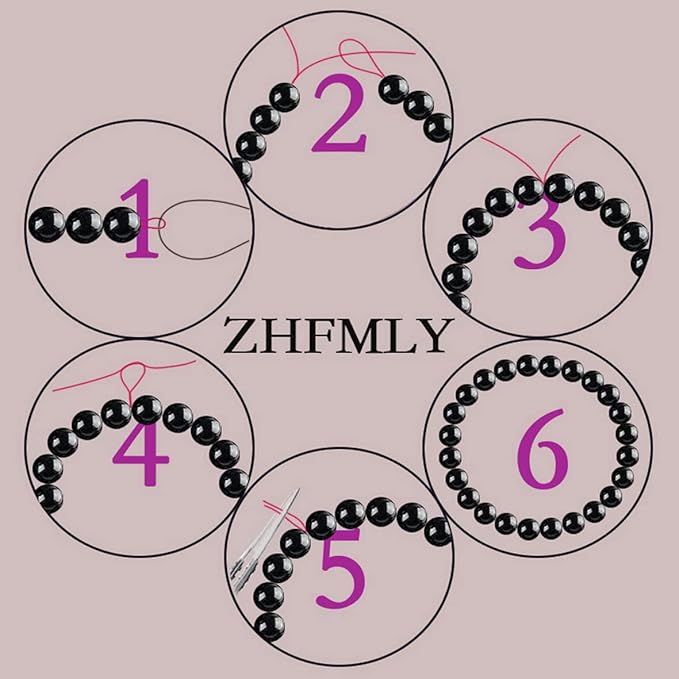1050pcs White Crackle Glass Beads Handcrafted Round Lampwork Smooth Loose Beads for Bracelet & DIY Jewelry Making 6mm