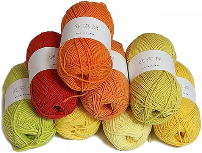 Acrylic & Cotton Blended Knitting and Crochet Yarn Soft Medium Yarn, Breathable and Skin Friendly for Baby Garments, Scarves, Hats, and Craft Projects 200g 15-Red