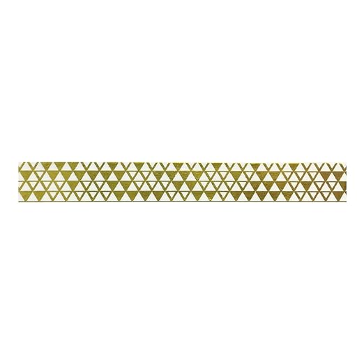 Wrapables Colorful Washi Masking Tape, Metallic Gold Pyramids