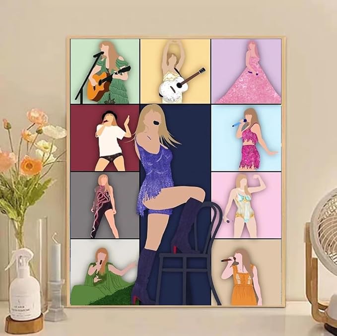 Diamond Painting Kits Pop Star,DIY 5D Diamond Painting for Adults,Diamond Painting Kit Art for Wall Home Decor Arts Craft 11.8x15.7 in