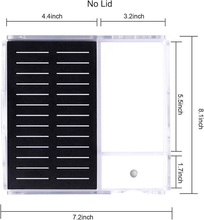 Acrylic Working Tray for Cross Stitch and Embroidery Supplies, Embroidery Floss Bobbins Organizer with Magnetic Needle Holder and Tools Storage-Tray Only (Small-For thin/standard bobbin)