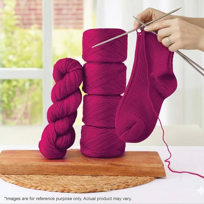 KnitPro Symfonie Fingering Weight Hand Dyed Semi-Solid Yarn Skein | Extra Fine Merino Wool & Polyamide Blend for Knitting & Crocheting, Oeko-TEX Certified 400m, 100g | Terra Pink Mauve