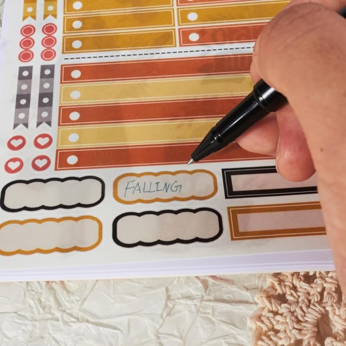 Cozy Autumn Journaling Sticker Book, 20 Sheets Pe-Cut PET, Washi Tape, and Craft Paper Stickers for Junk Journal Supplies, Aesthetic Fall Stickers for Bujo, Collage, Scrapbook Supplies