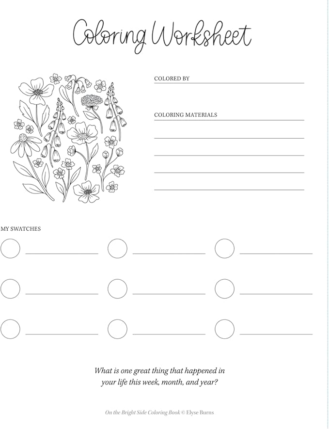 Elyse Breanne Design, Farmers Market Coloring Book, 40 Fresh Coloring Pages, 8.5x10 inches