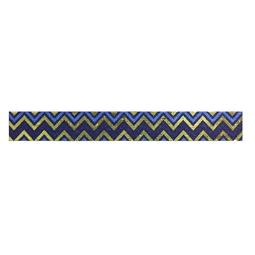 Wrapables Colorful Washi Masking Tape, Midnight Passion Chevron