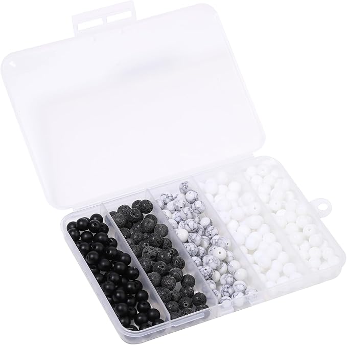Songxi Stone Beads Bracelet Making Kit 240PCS, 8mm Loose Crystal Gemstone Beads for Bracelet Necklace Earring, DIY Crafts for Jewelry Making for Couples Lovers Adults