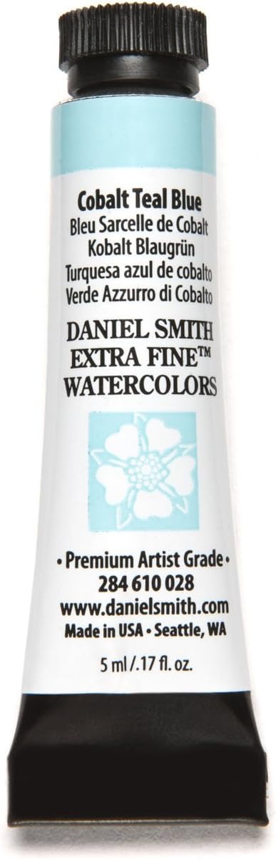 Daniel Smith Extra Fine Watercolor Paint, 5ml Tube, Cobalt Teal Blue, 284610028, 0.17 Fl Oz (Pack of 1)