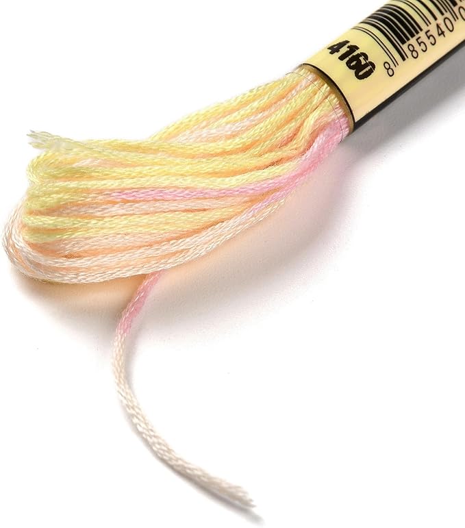 FASHEWELRY 10 Skeins Embroidery Floss Thread 0.5mm Dyed Cross Stitch Floss 6-Ply Friendship Bracelet String for Jewelry Making Bracelets Sewing Knitting Stitching Craft DIY (Champagne Yellow)