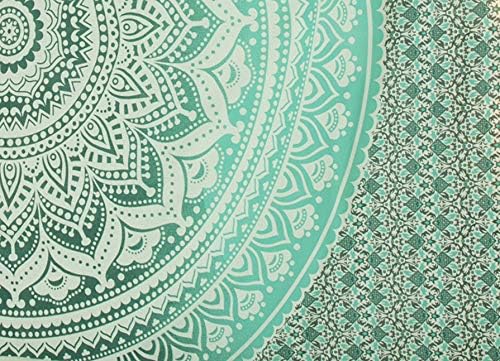 popular handicrafts tapestry wall hanging hippie ombre mandala bohemian hippy intricate indian tapestries bedspread 84 x 90 inches (215cm x 230cm) grey green