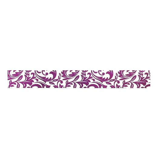 Wrapables Colorful Washi Masking Tape, Metallic Purple Damask