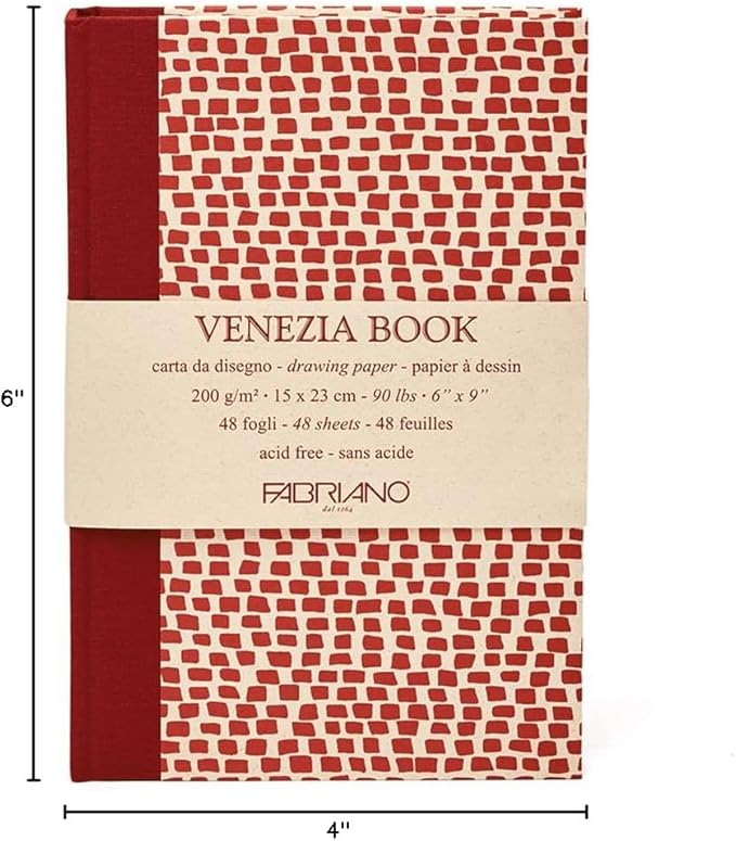 FABRIANO Venezia Notebook, Paper, White, 10 x 15 cm, Set of 48 Pieces