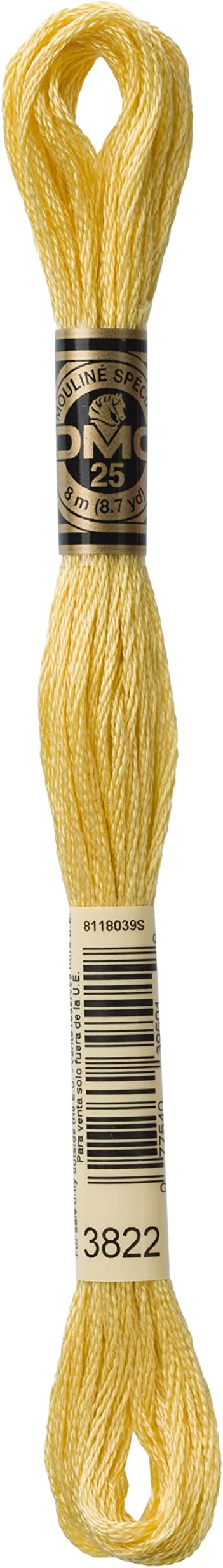 DMC 6-Strand Embroidery Cotton Floss, Light Straw