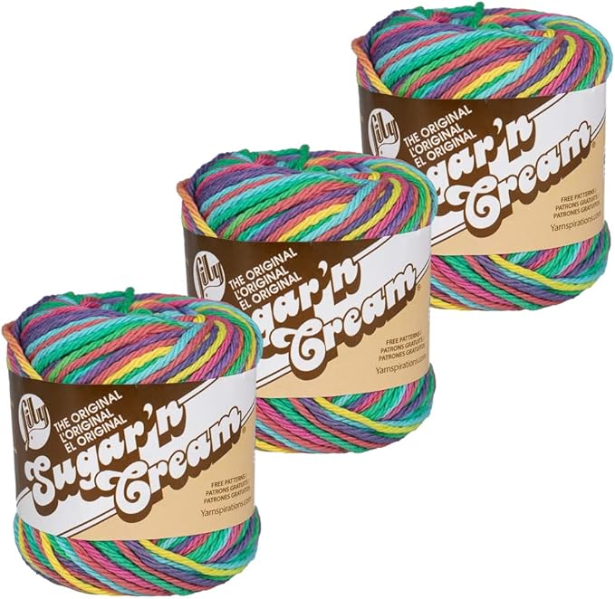 3 Pack 100% Cotton Yarn - Size 4 Medium Weight - Perfect for Crafting, Clothing, Accessories and More!