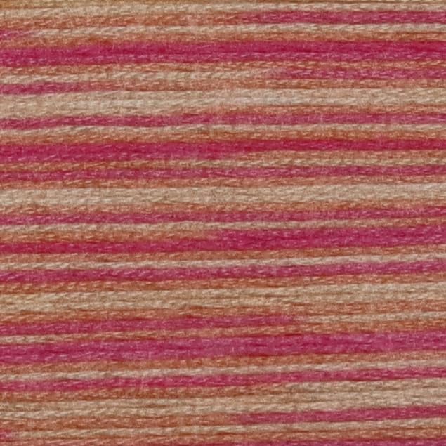 KCS Big skeins of 25 Meters Size 25 Color Variegated Cross Stitch Stranded Threads,6 skeins,4110
