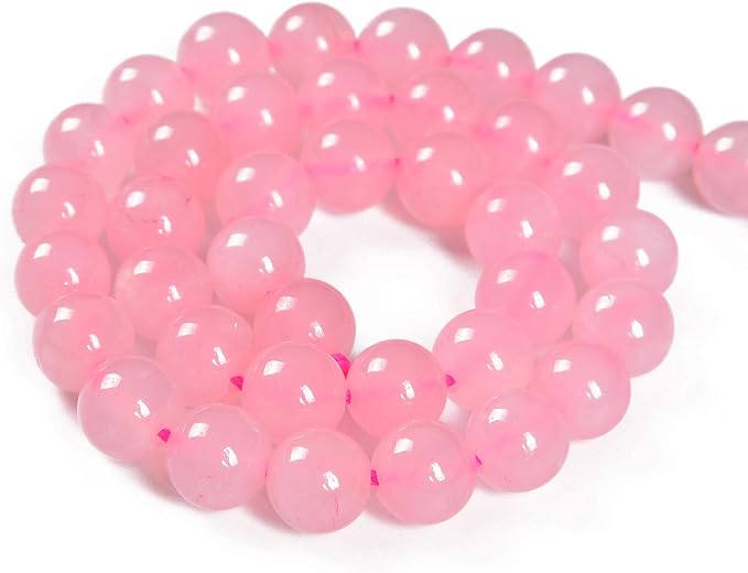 36pcs 10mm Natural Rose Quartz Gemstone Round Spacer Loose Stone Beads for Jewelry Making 15.5" 1 Strand (Rose Quartz, 10mm 36Beads)