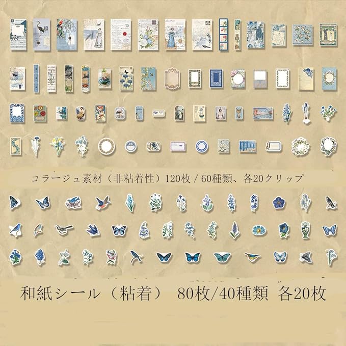Alideco 200pcs Scrapbook Paper Kit Kawaii Vintage Botanical Flowers Scrapbook Supplies Pack Washi Bullet Journals Planners Collage Album Aesthetic Cottagecore