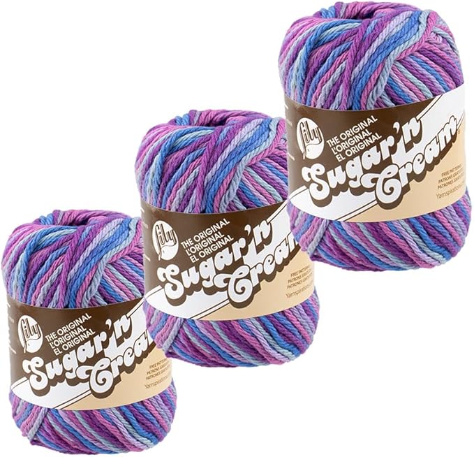 3 Pack 100% Cotton Yarn - Size 4 Medium Weight - Perfect for Crafting, Clothing, Accessories and More!