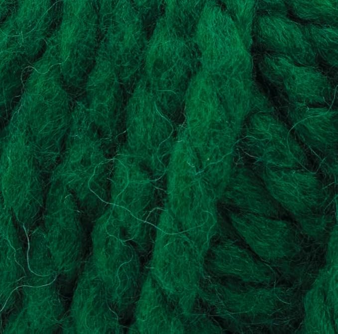 Estako Cozy Thick & Quick Yarn 20% Wool 80% Acrylic Soft Super Bulky Weight #6 Knitting and Crocheting Yarn (4 x 3.52 Oz) / (4 x 65 Yrds) (54130-Dark Green)