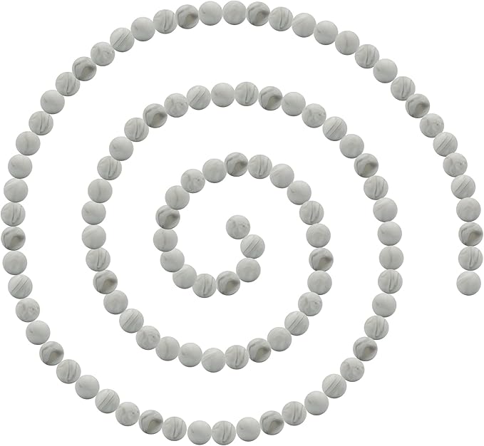 DIYOMR 100Pcs Silicone Beads - 15mm Round Beads for Necklace, Bracelet, Pens & Keychain Making (Rock)