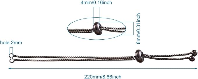 FASHEWELRY 20 Strands Adjustable Brass Bracelet Slider Extender Chains with Rhinestone Ends 8-5/8"(22cm) Meatl Plated for DIY Jewelry Making (Random Mixed Colors)