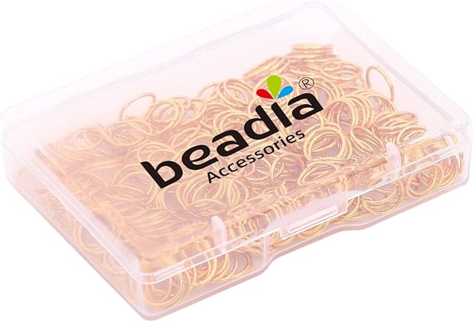 18K Gold Plated Jump Rings Non Tarnish 8mm 300pcs for Jewelry Making Findings