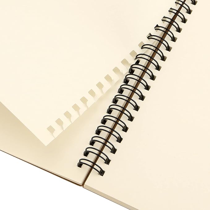 20 Pack A5 Unlined Spiral Notebook, 120 Pages/60 Sheets Softcover Kraft Blank Stketch Book Journal Notebook, Sketch Padfor Drawing, Sketching, Writing, 8.3 x 5.5 inch