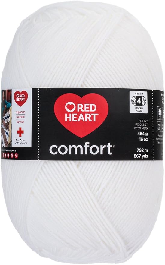 Red Heart Comfort Yarn, White