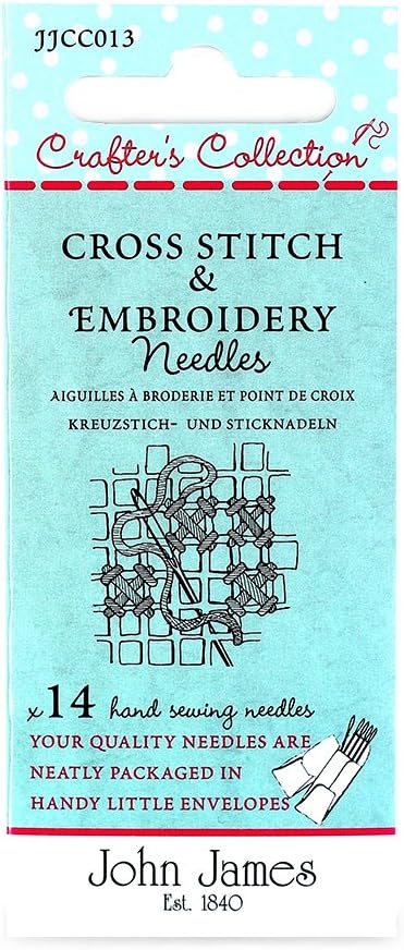 John James Crafters Collection Cross Stitch & Bead Embroidery Needles