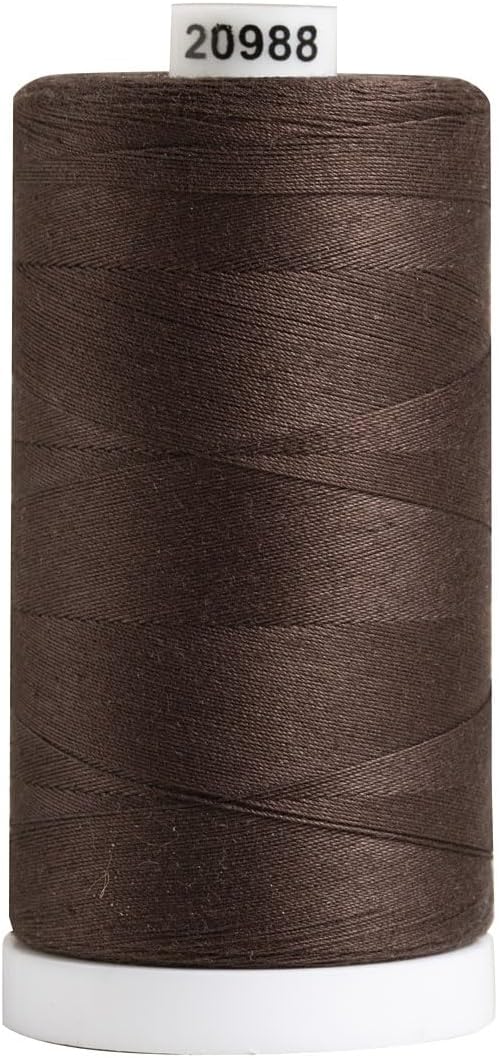 Connecting Threads Brown 100% Cotton Thread for Sewing, Quilting, and Crafting - 50-Weight - 1200 Yard Large Spool (Espresso)