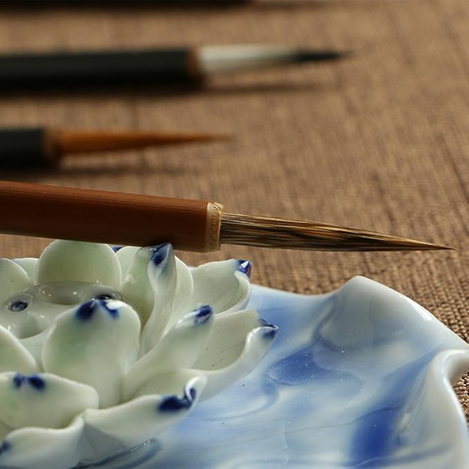 TIUSUTA Store Set of 4 Chinese Painting Brushes Set Flower Bird Line-Drawing Brushes