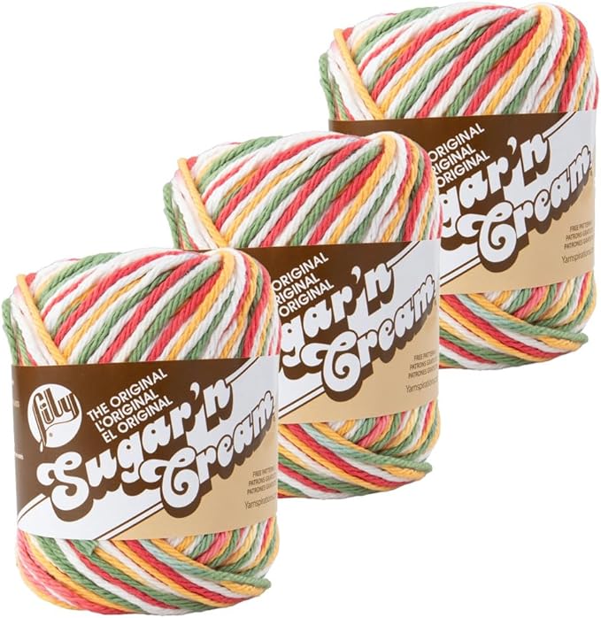 3 Pack 100% Cotton Yarn - Size 4 Medium Weight - Perfect for Crafting, Clothing, Accessories and More!