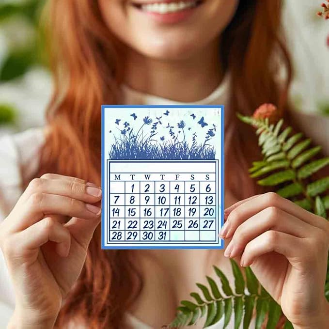 29 Pcs Journal Stamps for Crafting Card Making Supplies Set Include 3 Acrylic Clear Stamp Blocks, 6 Clear Silicone Stamps Seals, 20 Craft Ink Pads Calendar Planner Stamp for DIY