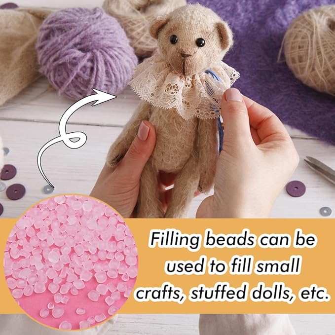 Weighted Stuffing Beads, 5.3oz Craft Stuffing Beads, Rubber Filler for Weighted Stuffed Animal for Craft - 150g