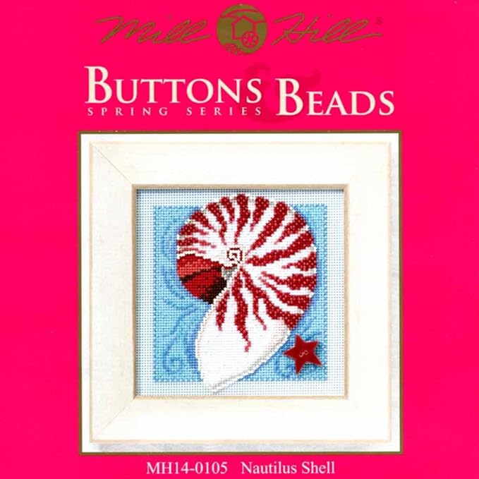 Nautilus Shell Beaded Counted Cross Stitch Kit Mill Hill 2010 Buttons & Beads Spring MH140105