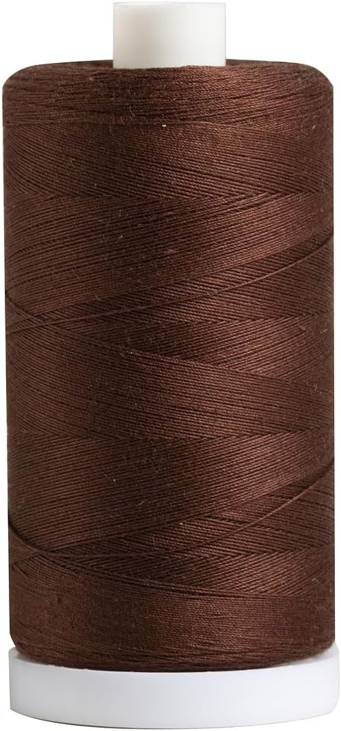 Connecting Threads Brown 100% Cotton Thread for Sewing, Quilting, and Crafting - 50-Weight - 1200 Yard Large Spool (Pioneer)