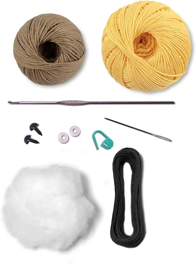CIRCULO Amigurumi Kit - Safari Animal Crochet Kit for Beginners with Easy Instructions - All-Inclusive - Set with Premium Amigurumi Yarn - Giraffe