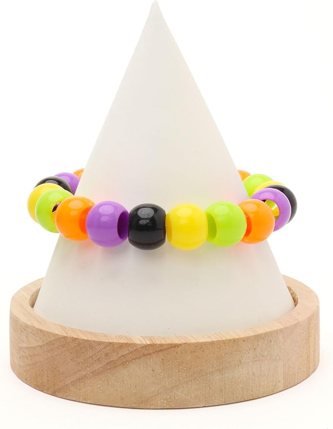 300 acrylic large hole beads for crafts and for hair 10mm x 12mm acrylic barrel beads with 5.7mm large hole, glossy halloween assortment