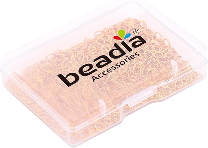 18K Gold Plated Jump Rings Non Tarnish 4mm 900pcs for Jewelry Making Findings