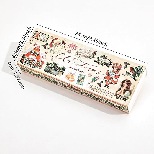 Christmas Theme Washi Tape Set, 20 Rolls Christmas Theme Washi TapeWritable Decorative Tapes for Scrapbooking, Junk Journal Supplies, Bullet Journaling, 0.6"x79" per Roll