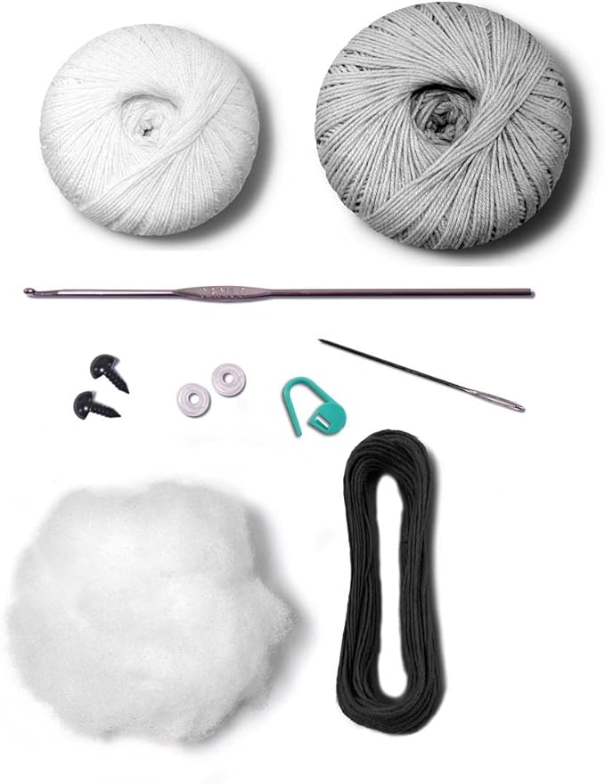 CIRCULO Amigurumi Kit - Safari Animal Crochet Kit for Beginners with Easy Instructions - All-Inclusive - Set with Premium Amigurumi Yarn - Koala