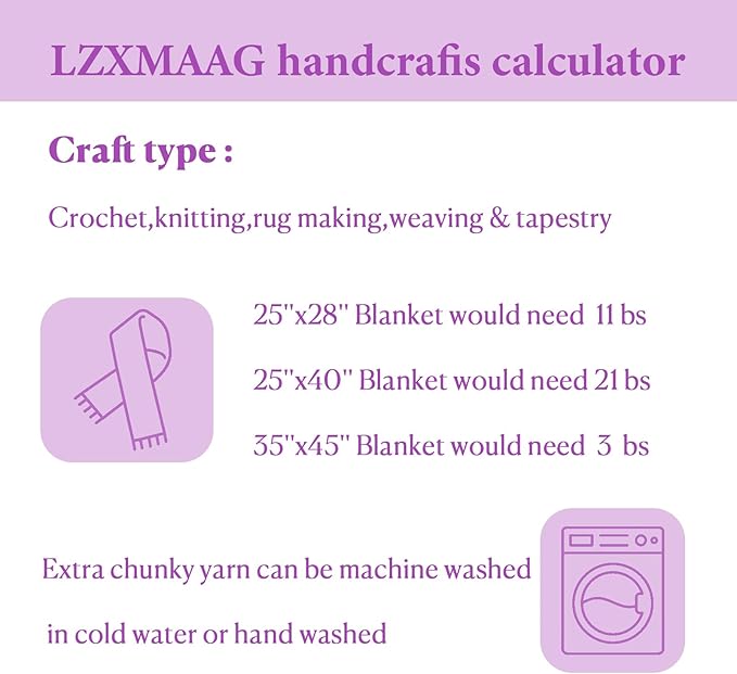 Chunky Yarn for Hand Knitting and Blankets – Super Soft Jumbo Chenille Yarn Pack for Crocheting, Bulky DIY Projects, 8 Skeins(Purple)