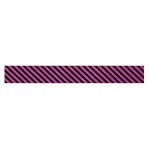 Wrapables Colorful Patterns Washi Masking Tape, Black & Fuchsia Diagonal Stripe